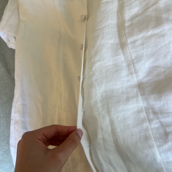 Reformation Anabella Linen Dress — White Size 2 - Picture 8 of 10
